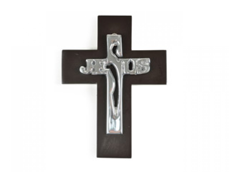 CRUZ JESUS MADERA CHOCOLATE MED